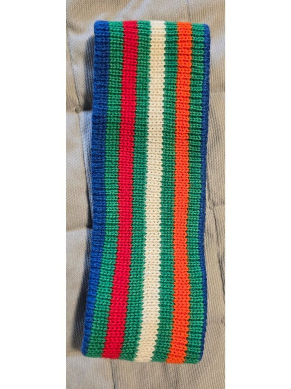 Vintage Colorful Striped Wool headband Warm & Cozy Retro Style Vibrant ski snow